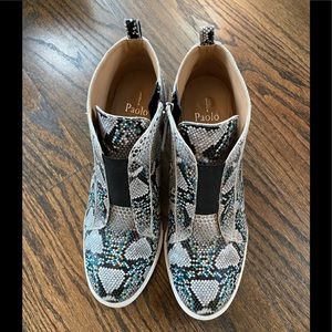 Linea Paolo Snakeskin Wedge Sneaker
